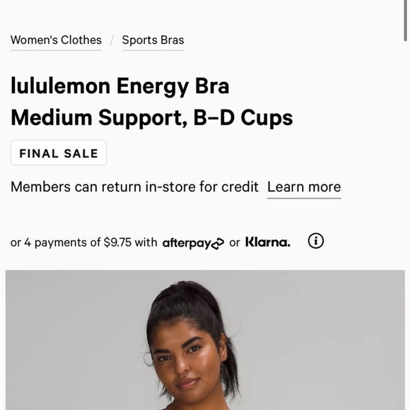 Lululemon sports bra - Picture 3 of 3